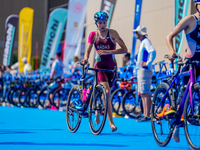 

Nora Romina Nadas of Bulgaria is competing in the A Finals of the Junior Women Europe Triathlon Sprint and Relay Championships in Balike...