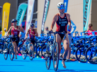 

Sonja De Koning of the Netherlands is competing in the A Finals of the Junior Women Europe Triathlon Sprint and Relay Championships in B...