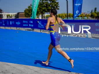 Maryna Kyryk of Ukraine during the  B Finals of Elite Women Europe Triathlon Sprint and Relay Championships Balikesir, 5 August 2023 (