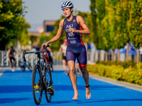 

Sebastian Wernersen of Norway is seen competing in the A Finals of the Elite Men Europe Triathlon Sprint and Relay Championships in Balike...