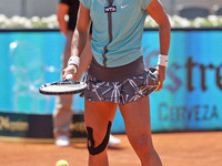 Li Na of China in action at the Mutua Madrid Open 2014 WTA Tennis World Tour 2014, Mutua Madrid Open 2014, Day Seven - 09 May 2014. (