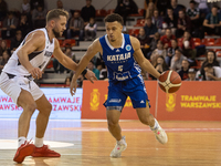 Marcel Ponitka , Grant Singleton  during FIBA Europe Cup, Legia Warsaw vs Kataja Basket, in Warsaw, Poland on October 18, 2023. (