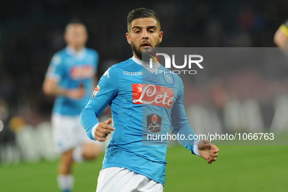 Lorenzo Insigne of SSC Napoli during the italian Serie A football match between SSC Napoli and AC Milan at San Paolo Stadium on February 22,...