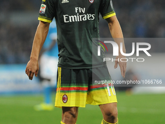 Keisuke Honda AC Milan during the italian Serie A football match between SSC Napoli and AC Milan at San Paolo Stadium on February 22, 2016 i...