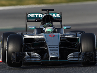The Mercedes driver, Nico Rosberg, in action during the 2nd day of Formula One tests days in Barcelona, 23rd of February, 2016. (