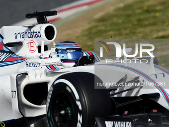 The Williams driver, Valtteri Bottas, in action during the 2nd day of Formula One tests days in Barcelona, 23rd of February, 2016. (