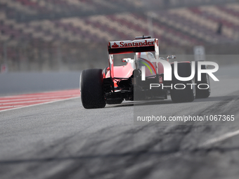 The German driver, Sebastian Vettel, from Ferrari team, in action during the 2nd day of Formula One tests days in Barcelona, 23rd of Februar...