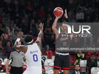 11 Davide Moretti Itelyum Varese during the FIBA Europe Cup 2023-24 match between Itelyum Varese vs BG Gottingen, in Varese, Italy, on Octob...