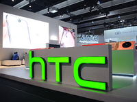 A HTC stand, during the last  day of Mobile World Congress in Barcelona, 24th of February, 2016. (