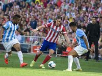 Felipe Luis Player Atletico Madrid   in ation during their Spanish Liga's Primera Division match at Vicente Calderon stadium in Madrid, cent...