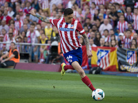 Player Atletico Madrid   in ation during their Spanish Liga's Primera Division match at Vicente Calderon stadium in Madrid, central Spain, 1...