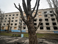The aftermath of Russian shelling is being seen in the frontline city of Orikhiv, Zaporizhzhia Region, southeastern Ukraine, on December 13,...