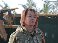 Nataliia Humeniuk, the Head of the Joint Coordination Press Centre of the Southern Ukrainian Defence Forces, is seen in the Odesa Region, so...