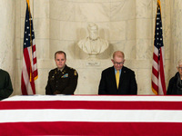 People pay their respects to retired Associate Justice Sandra Day O’Connor, the first woman to serve on the Supreme Court, as she lies in re...