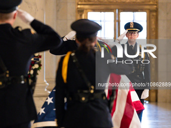 The Supreme Court Police Honor Guard changes as retired Associate Justice Sandra Day O’Connor, the first woman to serve on the Supreme Court...