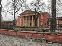 The Odesa National Fine Arts Museum is reopening in Odesa, Ukraine, on December 15, 2023, showing damage from the Russian missile attack tha...