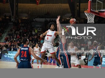 Tomas Woldetensae of Itelyum Varese is playing during the FIBA Europe Cup match between Openjobmetis Varese and CSM Oradea in Varese, Italy,...