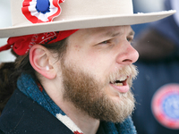 Thomas Rousseau, founder of American white nationalist and neo-fascist hate group Patriot Front, appears at the 51st annual March For Life i...
