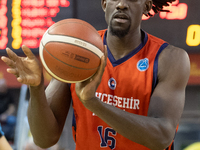 Jerry Boutsiele is playing during the FIBA Europe Cup match between Legia Warszawa and Bahcesehir College in Warsaw, Poland, on January 24,...