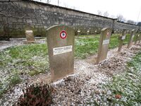 This photograph taken in the Parisian cemetery of Ivry-sur-Seine, in the near suburbs of Paris, on February 24, 2013, shows the headstone of...