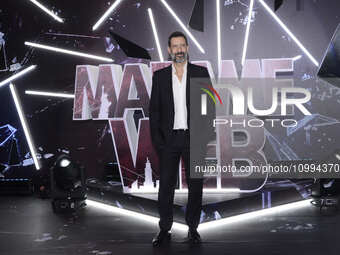 Actor Jose Maria Yazpik is attending the red carpet of the Madame Web film premiere at Cinemex Antara in Mexico City, Mexico, on February 13...
