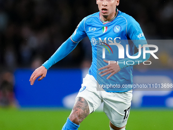 Mathias Oliveira of SSC Napoli during the UEFA Champions League Round of 16 first leg match between SSC Napoli v FC Barcelona at Stadio Dieg...