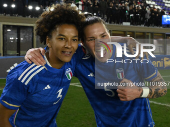 Sara Gama and Elena Linari are playing in the Women's International Friendly Match between the Italy Women's National Team and the Ireland W...