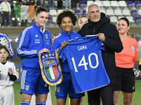 Cecilia Salvai, Sara Gama, and Gabriele Gravina are attending the Women's International Friendly Match between the Italy Women's National Te...