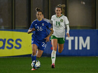 Elisabetta Oliviero from Italy and Heather Payne from Ireland are playing in the Women's International Friendly Match between the Italy Wome...
