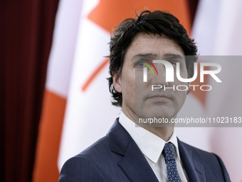 Canadian Prime Minister Justin Trudeau is attending a joint press conference with Ukraine's President Volodymyr Zelenskiy, European Commissi...