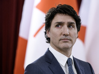 Canadian Prime Minister Justin Trudeau is attending a joint press conference with Ukraine's President Volodymyr Zelenskiy, European Commissi...