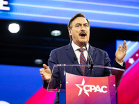 The My Pillow guy, Mike Lindell, speaks about rigged voting machines at
 the annual Conservative Political Action Conference (CPAC) in Natio...