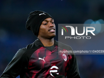 Rafael Leao of AC Milan looks on during the Serie A TIM match between SS Lazio and AC Milan at Stadio Olimpico on March 1, 2024 in Rome, Ita...