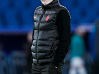 Stefano Pioli head coach of AC Milan looks on during the Serie A TIM match between SS Lazio and AC Milan at Stadio Olimpico on March 1, 2024...