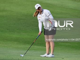 Gemma Dryburgh of Scotland is in action during round three of the HSBC Women's World Championship at Sentosa Golf Club in Singapore, on Marc...