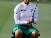 Mi Hyang Lee of South Korea is in action during round three of the HSBC Women's World Championship at Sentosa Golf Club in Singapore, on Mar...