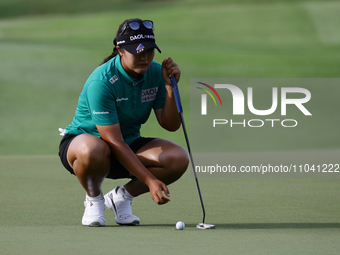 Haeran Ryu of South Korea is in action during round three of the HSBC Women's World Championship at Sentosa Golf Club in Singapore, on March...