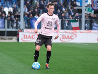 Liam Henderson of Palermo FC is carrying the ball during the Italian Serie B soccer championship match between Brescia Calcio and Palermo FC...