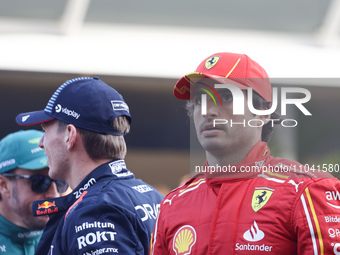 Carlos Sainz of Ferrari ahead of the Formula 1 Bahrain Grand Prix at Sakhir Circuit in Sakhir, Bahrain on March 2, 2024. (