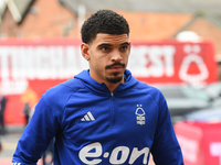 Morgan Gibbs-White of Nottingham Forest is playing during the Premier League match between Nottingham Forest and Liverpool at the City Groun...