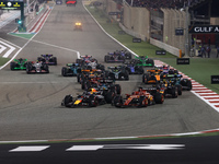 Start of the Formula 1 Bahrain Grand Prix at Sakhir Circuit in Sakhir, Bahrain on March 2, 2024. (