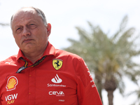 Frederic Vasseur ahead of the Formula 1 Bahrain Grand Prix at Sakhir Circuit in Sakhir, Bahrain on March 2, 2024. (