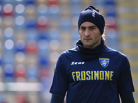 Stefano Turati of Frosinone Calcio is playing during the 27th day of the Serie A Championship between Frosinone Calcio and U.S. Lecce at the...