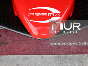 Prema logo is seen on the car ahead of the Formula 2 Round Feature Race at Sakhir Circuit in Sakhir, Bahrain on March 2, 2024. (