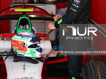 Andrea Kimi Antonelli ahead of the Formula 2 Round Feature Race at Sakhir Circuit in Sakhir, Bahrain on March 2, 2024. (