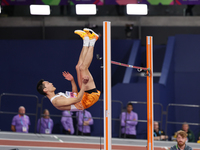 Sanghyeok Woo from South Korea is making a clearance in the high jump at the 2024 World Athletics Championships in the Emirates Arena, Glasg...