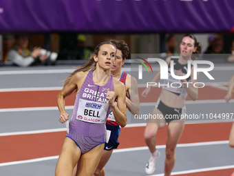 Georgia Bell from Great Britain is competing in the 1500 meters event at the 2024 World Athletics Championships in the Emirates Arena, Glasg...