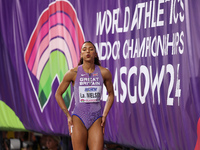 Laviai Nielsen of Great Britain is competing in the 4x400 meters relay and the 400 meters at the 2024 World Athletics Championships in the E...