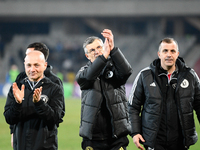 Ioan Ovidiu Sabau is celebrating the victory of Round 28 of the Romania Superliga: FC Universitatea Cluj vs. FC Farul Constanta, taking plac...