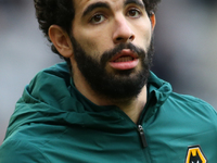 Rayan Ait-Nouri of Wolverhampton Wanderers is playing in the Premier League match against Newcastle United at St. James's Park in Newcastle,...